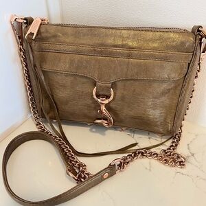 Rebecca Minkoff  Gold leather crossbody